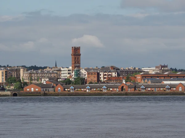 Zicht op Birkenhead in Liverpool — Stockfoto