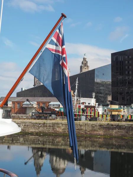 Bandera de Liverpool Bandera azul británica — Foto de Stock