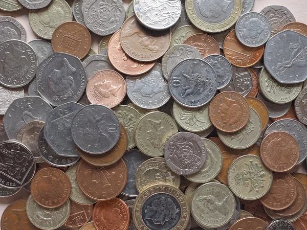 GBP Funt monet — Zdjęcie stockowe