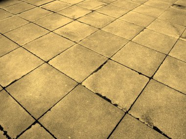 Beton kaldırım sepya