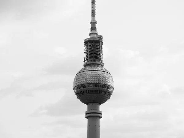 Torre TV a Berlino in bianco e nero — Foto Stock