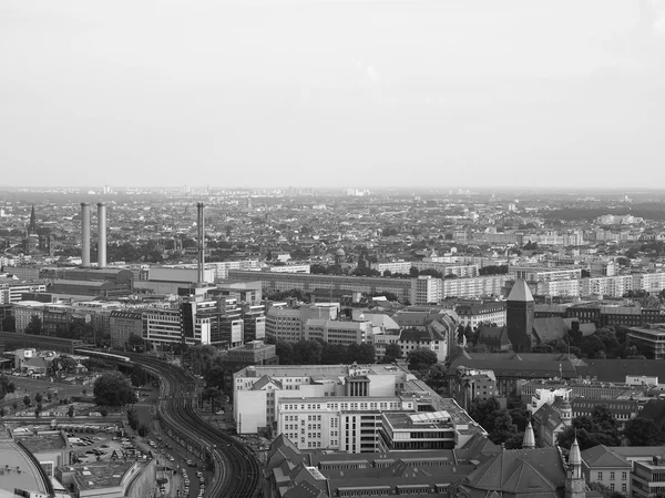 Luftaufnahme von Berlin in Schwarz-Weiß — Stockfoto