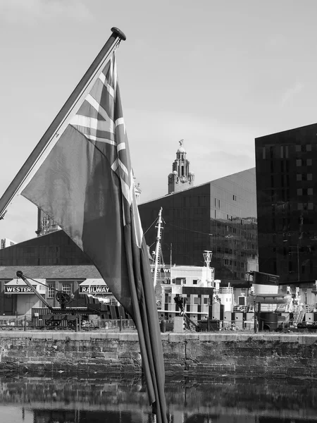 Bandeira da Cadete Azul Britânica em Liverpool — Fotografia de Stock