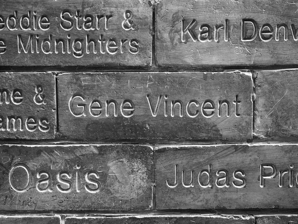 Wall of Fame i Liverpool — Stockfoto
