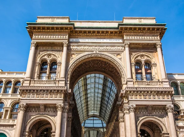 Galleria Vittorio Emanuele II Milan HDR — Stock Photo, Image