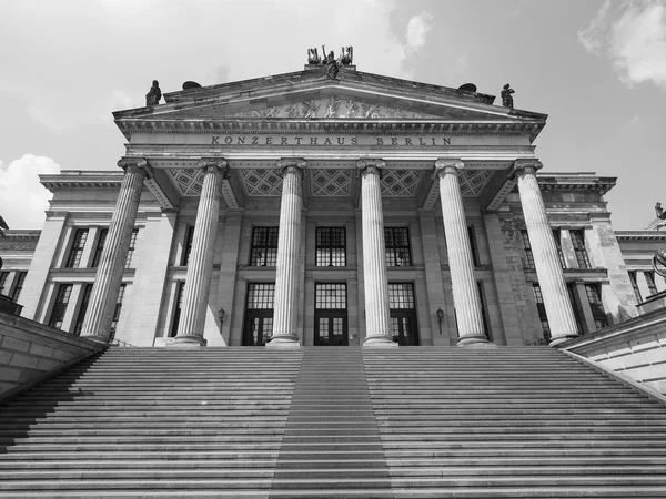 在黑色和白色的柏林音乐厅柏林 — 图库照片