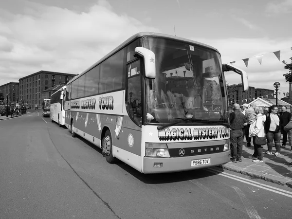 Autobús del Magical Mystery Tour en Liverpool Fotos de stock