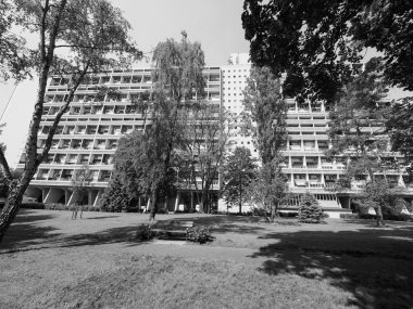 Corbusierhaus Berlin siyah beyaz