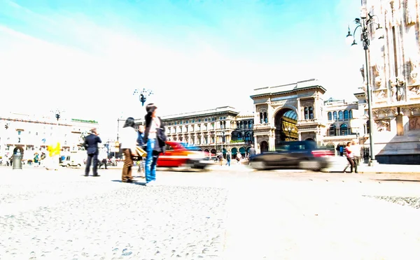 Piazza Duomo, Milão HDR — Fotografia de Stock