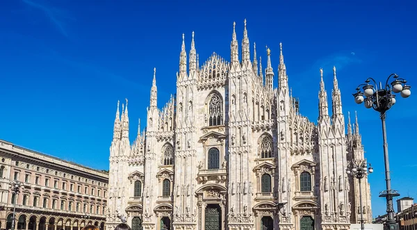 Duomo, co oznacza, katedry w Mediolanie Hdr — Zdjęcie stockowe