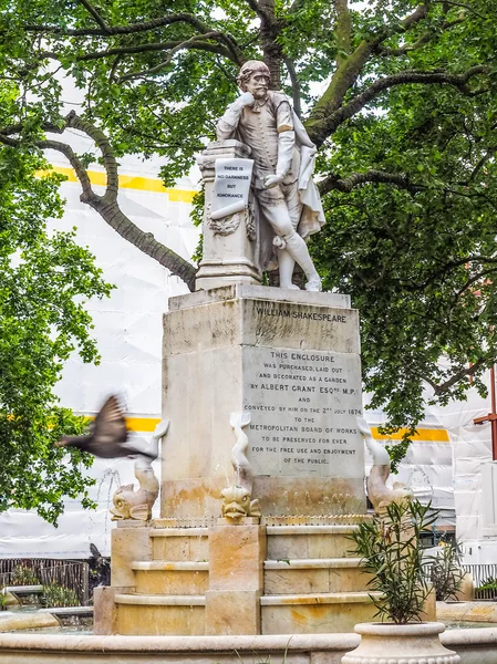 Standbeeld van de Shakespeare in Londen Hdr — Stockfoto