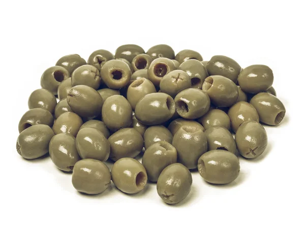 Vihreät oliivit vintage desaturated — kuvapankkivalokuva