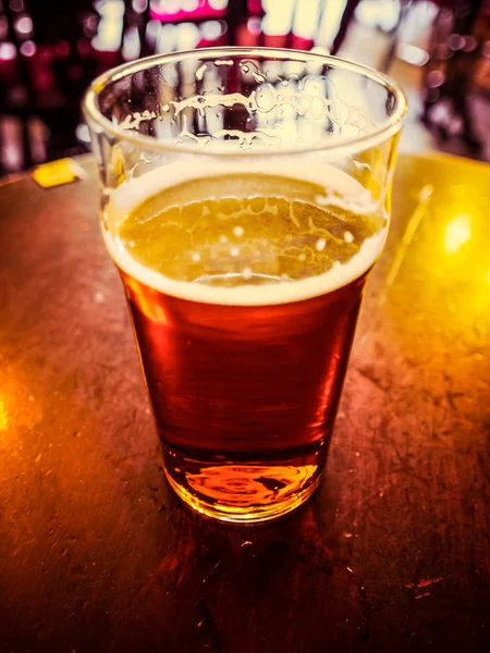 HDR Pint of beer — Stock Photo, Image