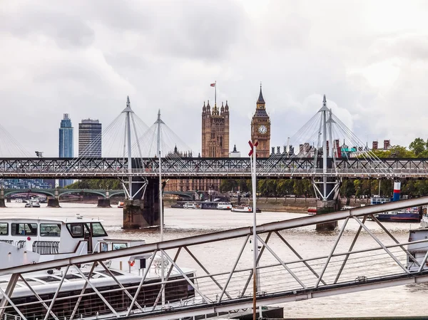 Řeka Temže v Londýně Hdr — Stock fotografie