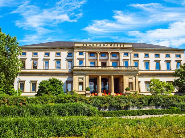 Stadtbuecherei (stadsbibliotheek), Stuttgart Hdr — Stockfoto