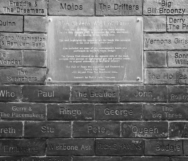 Wall of Fame i Liverpool — Stockfoto