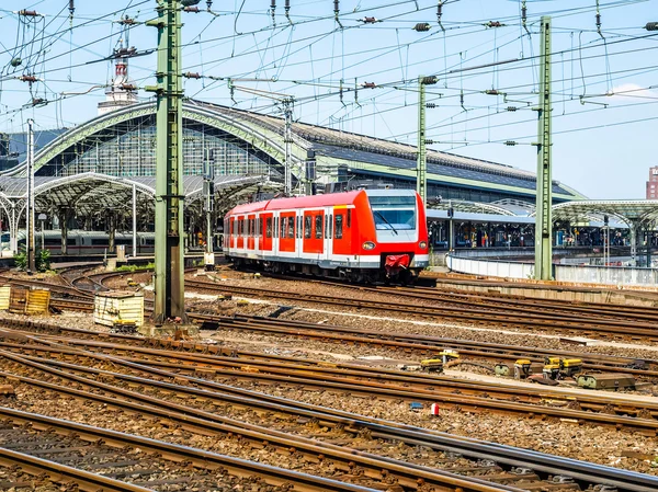 Trens na estação HDR — Fotografia de Stock