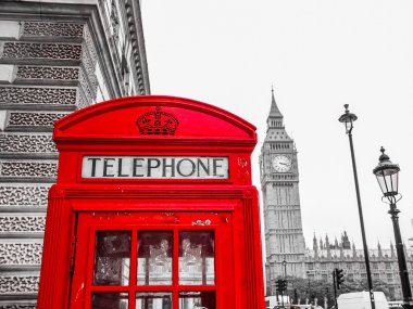 Londra telefon kutusu hdr