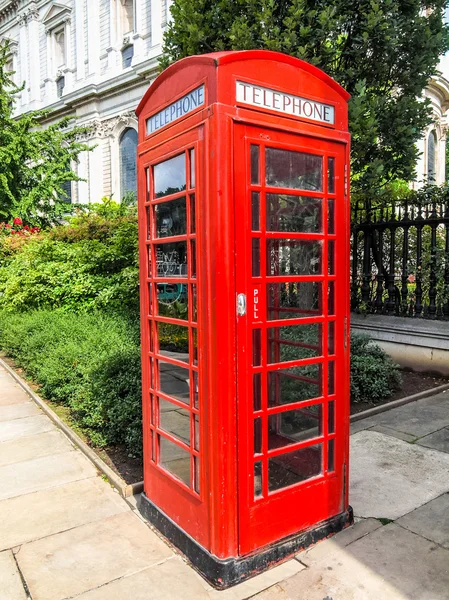 London cabine téléphonique HDR — Photo