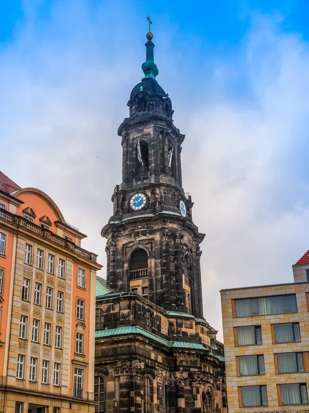 Kreuzkirche 德累斯顿 Hdr — 图库照片