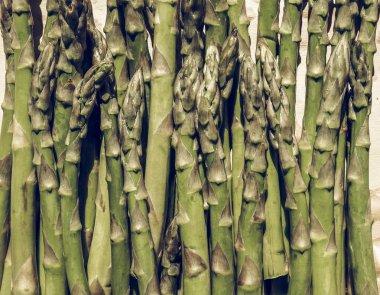 Yeşil kuşkonmaz sebze vintage desaturated