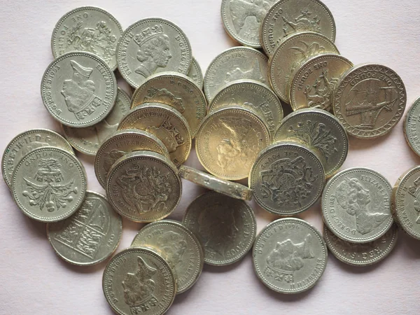 Libra esterlina monedas — Foto de Stock