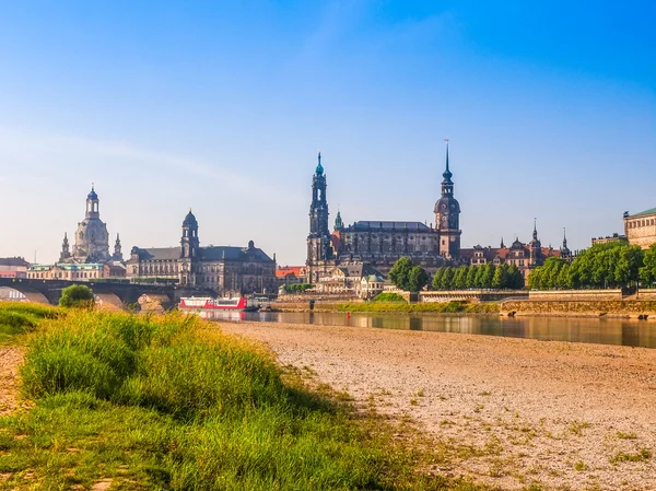 Rio Elba em Dresden HDR — Fotografia de Stock