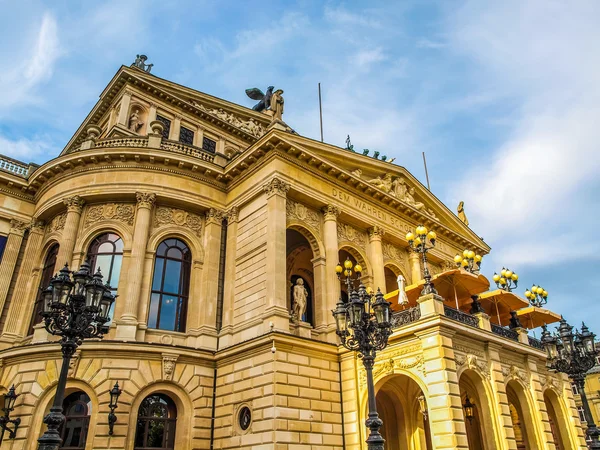 Alte Oper we Frankfurcie Hdr — Zdjęcie stockowe