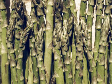 Yeşil kuşkonmaz sebze vintage desaturated