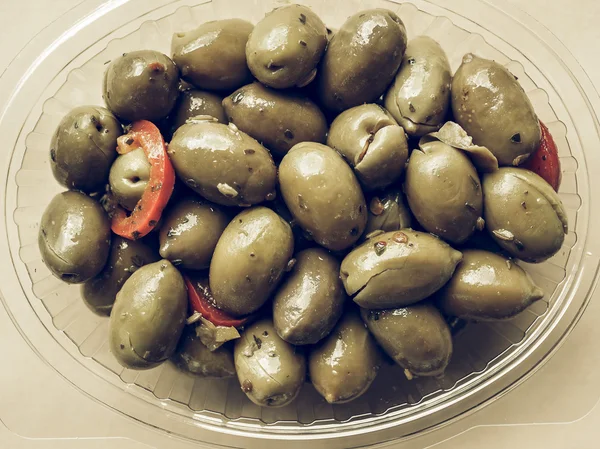 Olive verdi verdure annata desaturata — Foto Stock