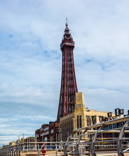 Blackpool Tower am Vergnügungsstrand in Blackpool hdr — Stockfoto