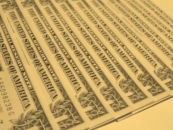 Billetes de dólar 1 dólar - vintage — Foto de Stock