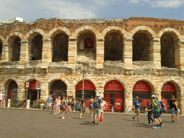 Verona Arena romersk amfiteater - Stock-foto