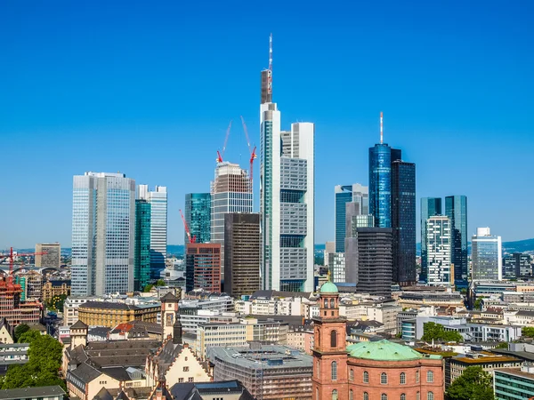 Luftaufnahme von Frankfurt HDR — Stockfoto