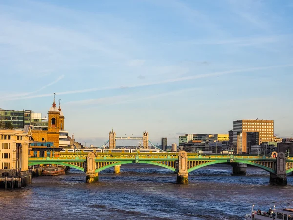 Londra 'daki Thames Nehri HDR — Stok fotoğraf