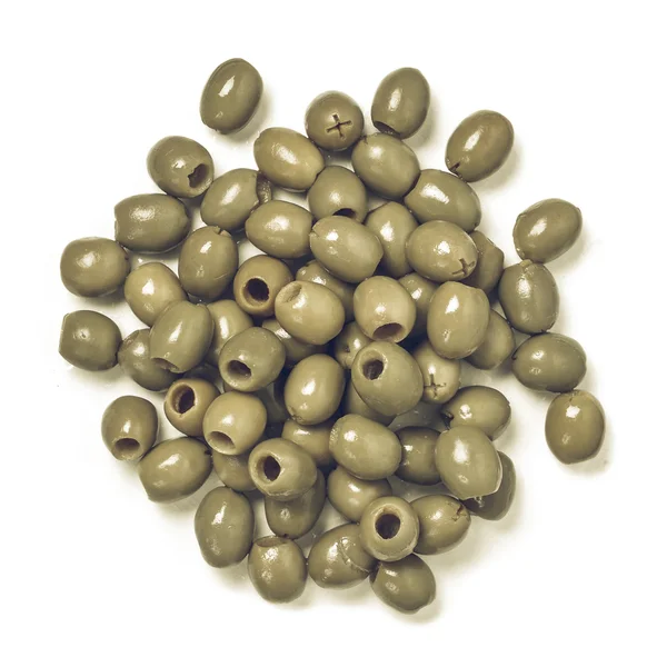 Green olives vintage desaturated — Stock Photo, Image