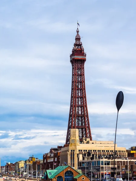 Blackpool Tower am Vergnügungsstrand in Blackpool hdr — Stockfoto