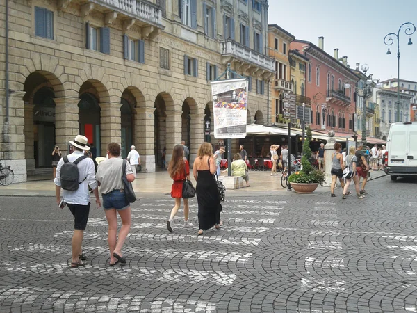 Piazza Bra in Verona — Stock Photo, Image