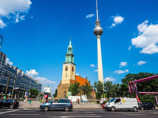 Alexanderplatz em Berlim (HDR ) — Fotografia de Stock