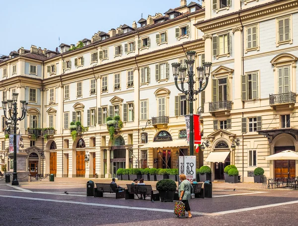 Пьяцца Carignano в Туріні (Hdr) — стокове фото