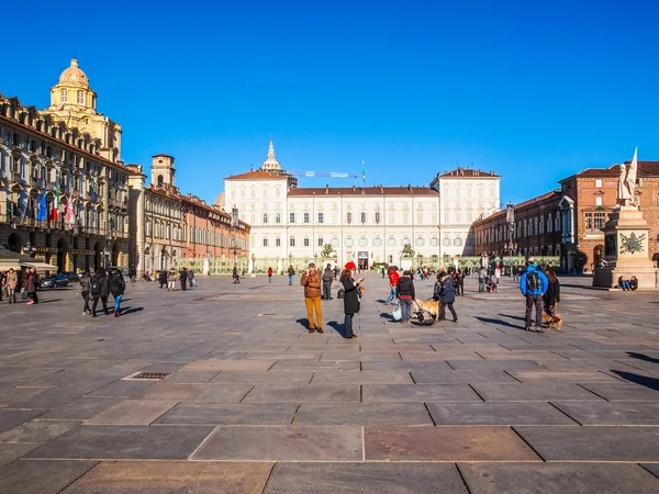 Piazza Castello Turyn (Hdr) — Zdjęcie stockowe