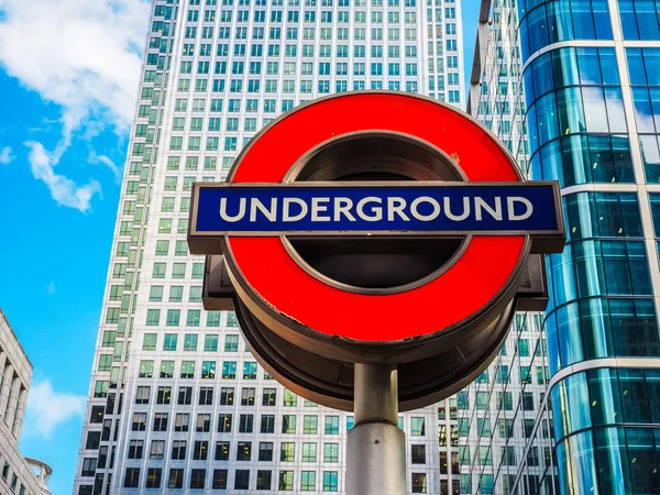 Sinal do metrô de Londres (HDR ) — Fotografia de Stock