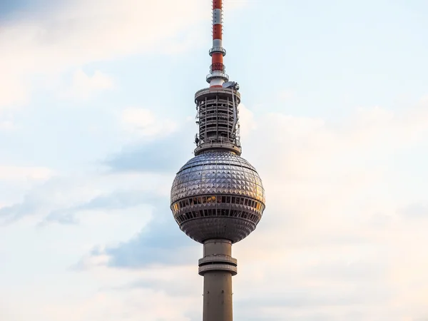 Fernsehturm (televizní věž) v Berlíně (Hdr) — Stock fotografie