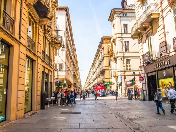 Via Garibaldi Turin (Hdr) — Stok fotoğraf