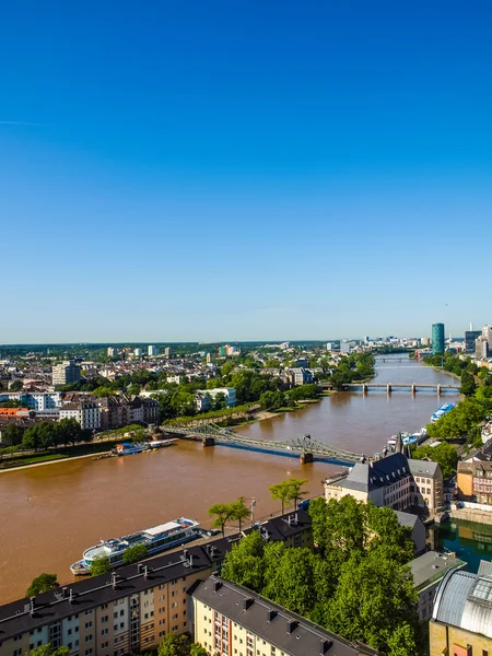 Luchtfoto van Frankfurt HDR — Stockfoto