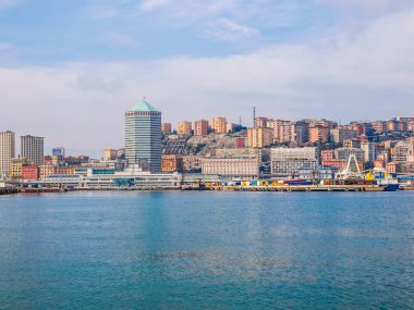 Cenova İtalya Hdr denizden görünüm