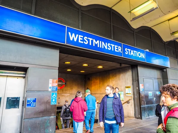 Westminster tube station in London (HDR) — Stock Photo, Image