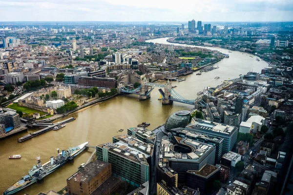 Vista aérea del río Támesis en Londres (HDR ) —  Fotos de Stock