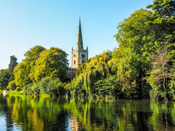 Chiesa della Santissima Trinità a Stratford upon Avon HDR — Foto Stock