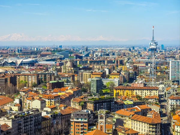 Milan hava görüntüsü HDR — Stok fotoğraf